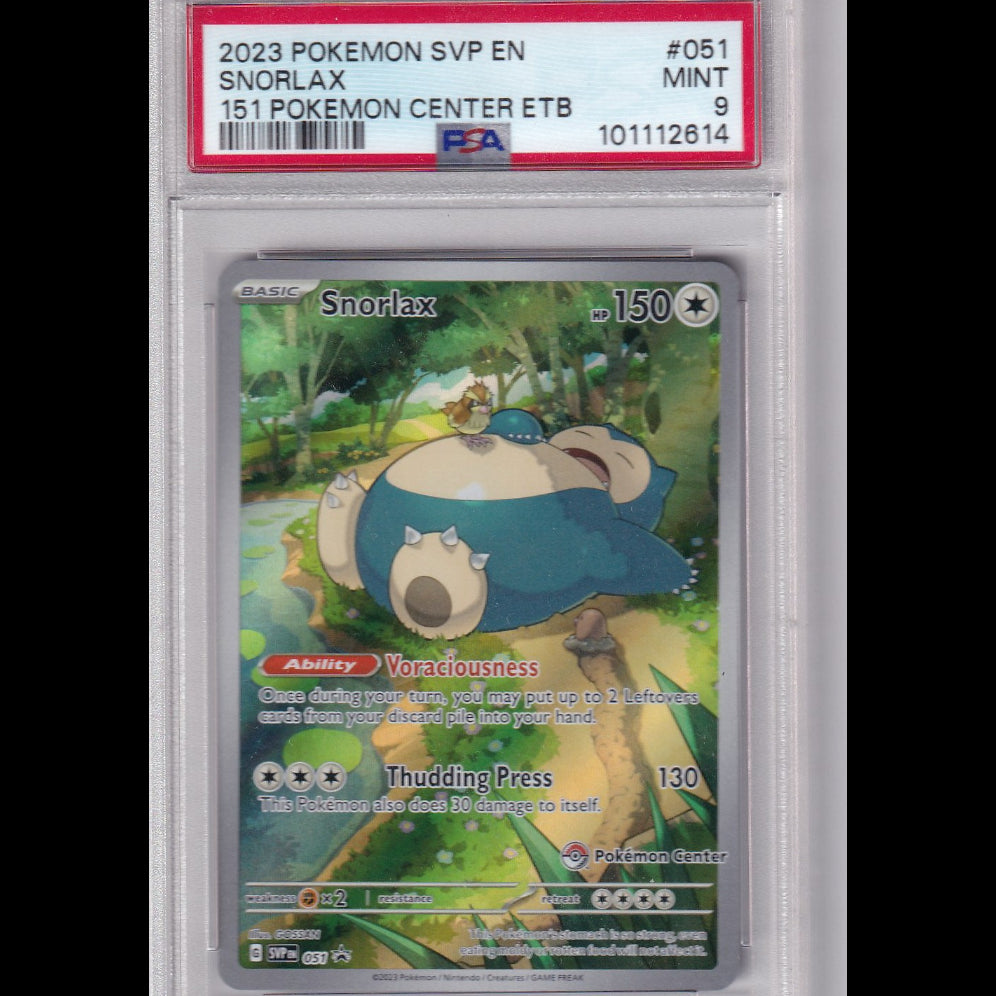 Snorlax 151 Pokemon Center Promo PSA 9