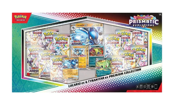 Prismatic Evolutions Lucario ex & Tyranitar ex Premium Collection Box